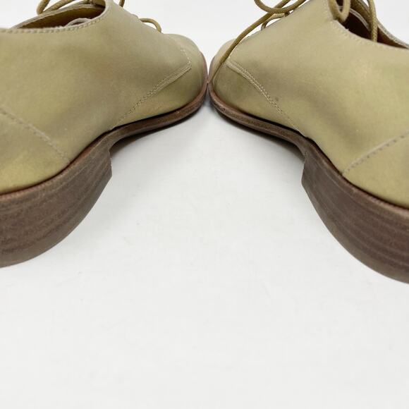 Madewell Frances Light Gold Metallic Leather Lace Up Oxford Shoes Womens 7.5 - Picture 9 of 17